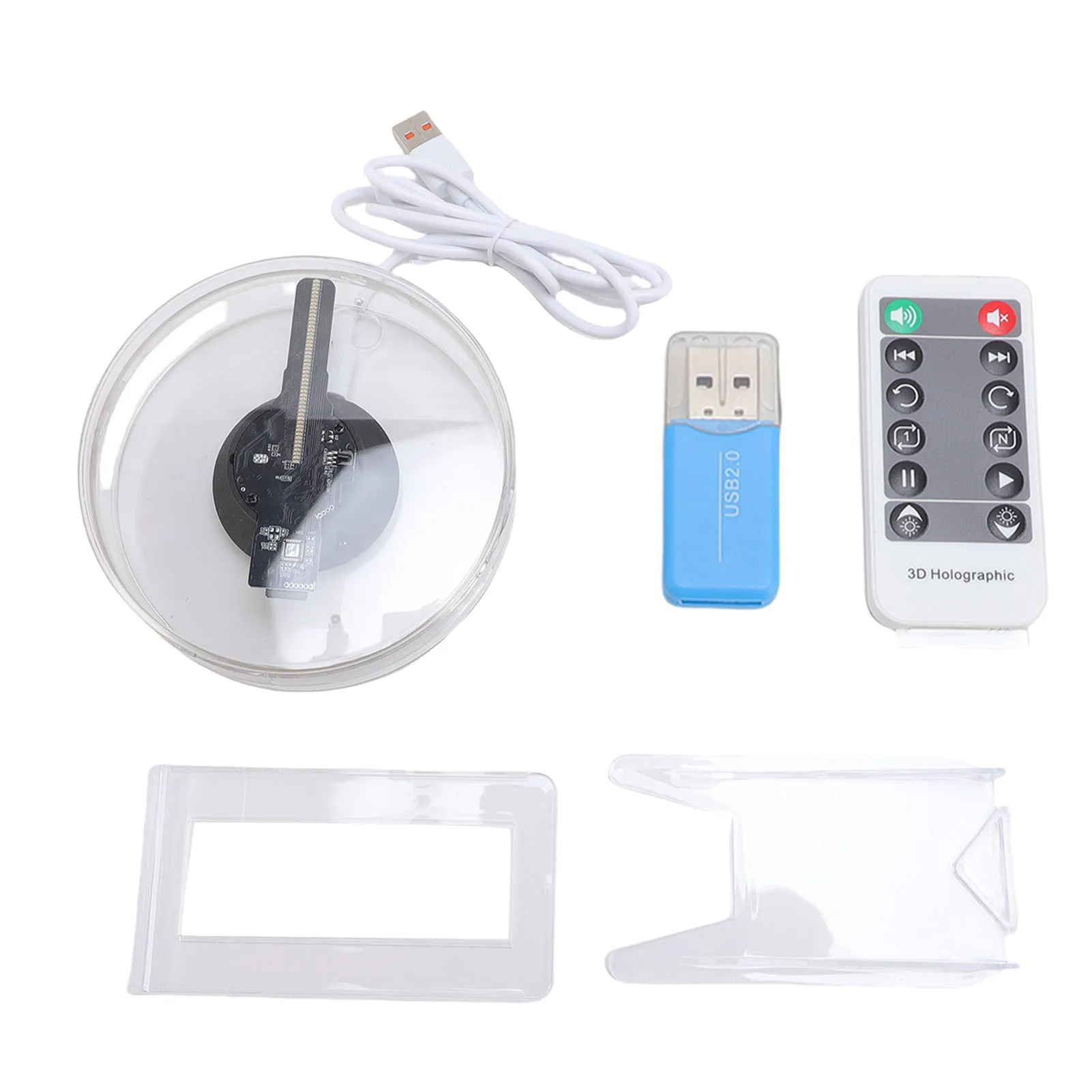 

3D голографический вентилятор-проектор с Wi-Fi и управлением через приложение, 170° ° Пульт дистанционного управления с разрешением 1080X1600 HD для магазинов и праздничных мероприятий