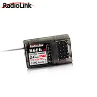 Radiolink RC Receiver R6FG 6 Channel 2.4G HV Servo RX with Gyro Long Range Control for RC Car Boat Transmitter RC4GS V2/RC6GS V2