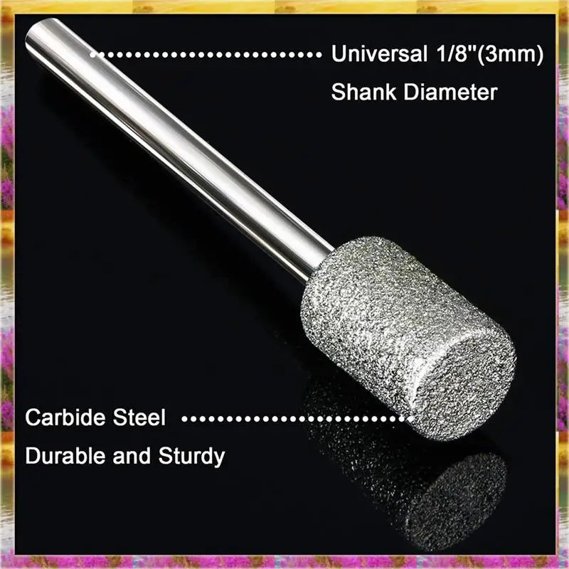Set Ukiran Batu, 48 Buah Mata Bor Berlian Untuk Batu, Kaca, Keramik, Alat Putar Dremel (4Mm 5Mm 6Mm 8Mm 10Mm 12Mm)