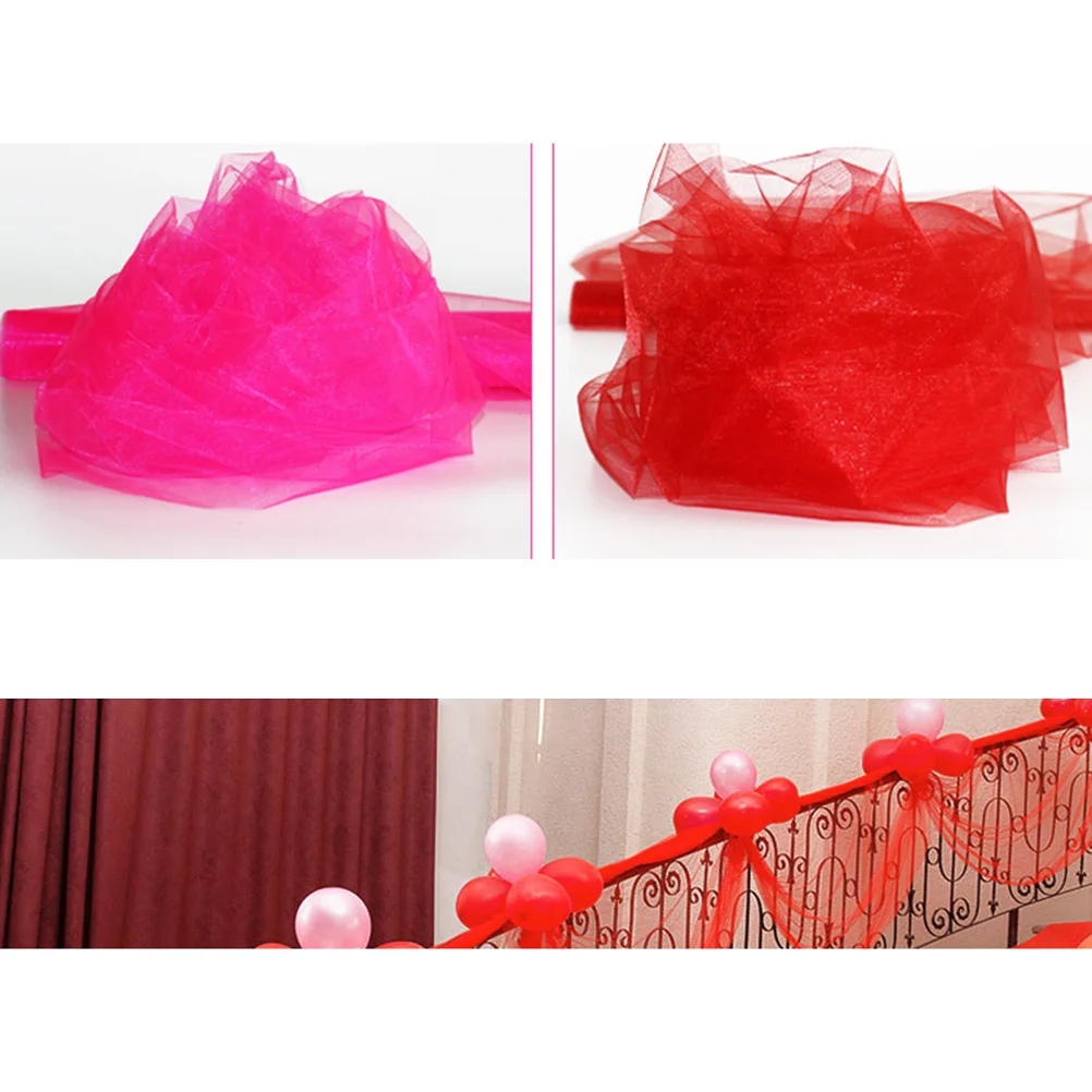 

1PC 10m Long Colorful Gauze Curtain Drape for Wedding Bouquet Decoration DIY Clothes (Red) sheer curtain