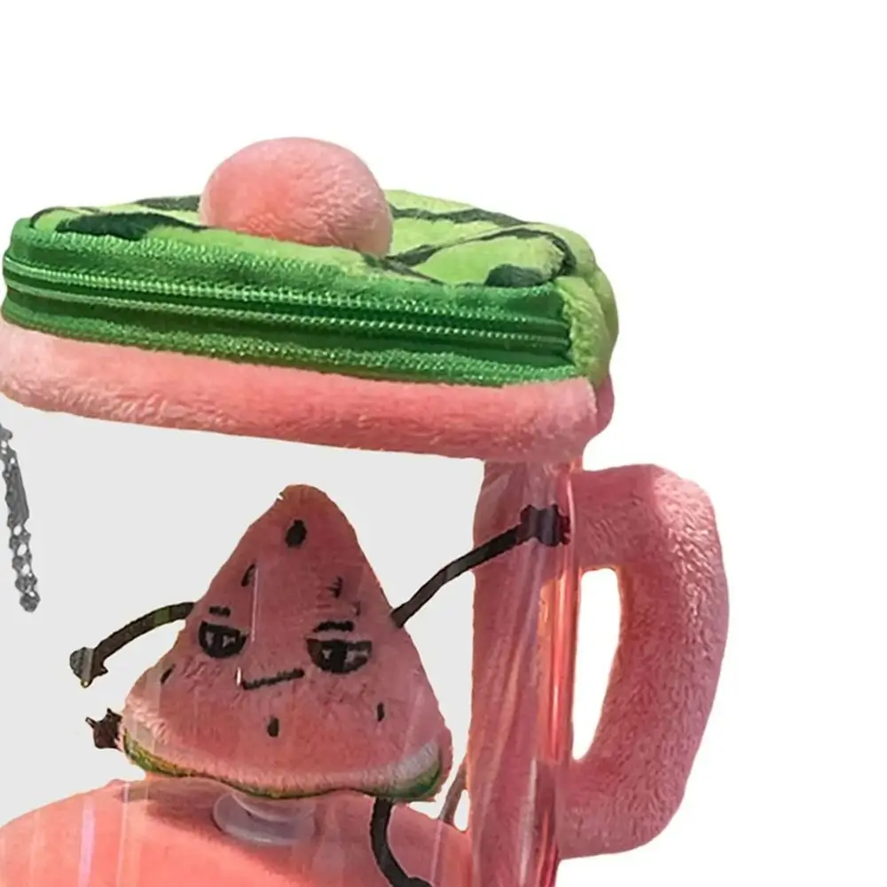 드로우 로프 회전 플러시 과일 Juicer 장난감 수박/오렌지/바나나 만화 플러시 Juicer 인형 소프트 휴대용 인형 열쇠 고리 펜던트