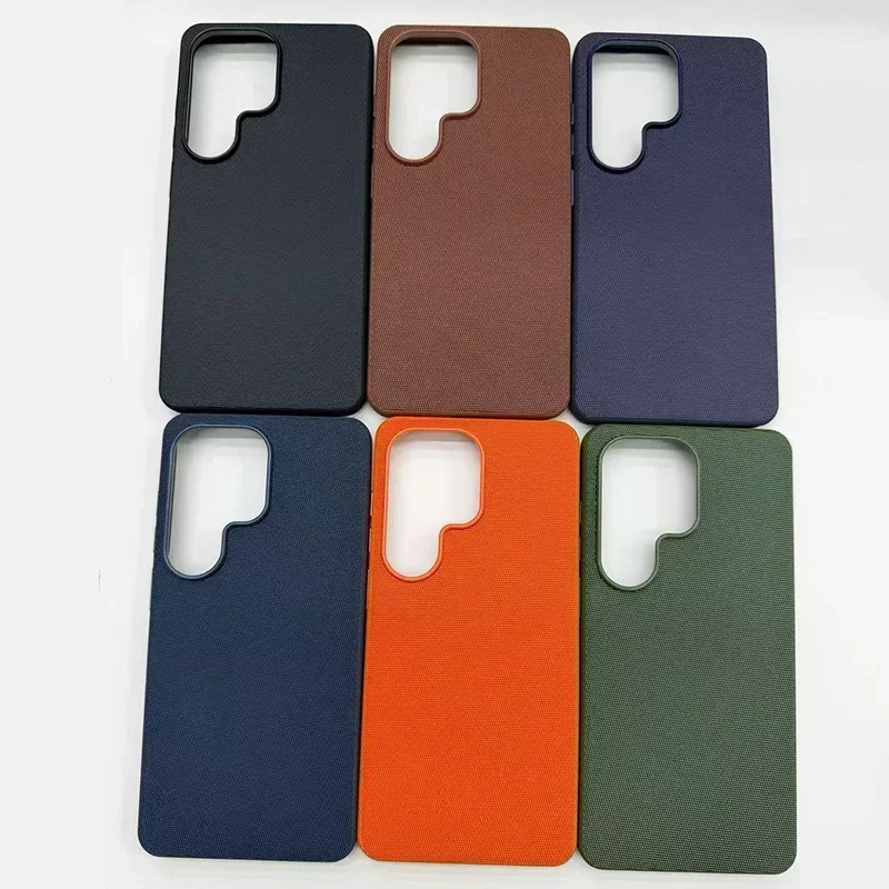 High Quality Original Technology Woven Case For Samsung Galaxy S26 S25 S24 S23 S22Ultra Support wireless charging view 4