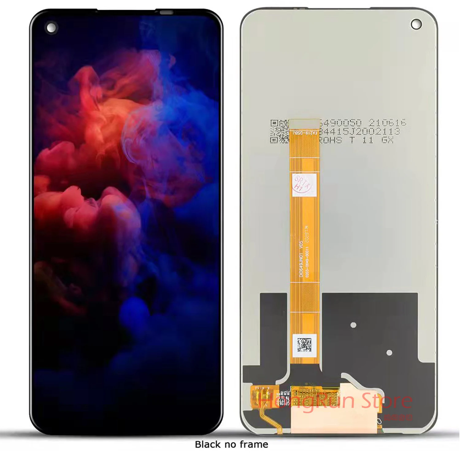 For OPPO A73 5G /Narzo 30 Pro 5G LCD Display Screen Touch Digitizer Assembly For Realme 7 5G RMX2111/V5 5G With Frame Replace