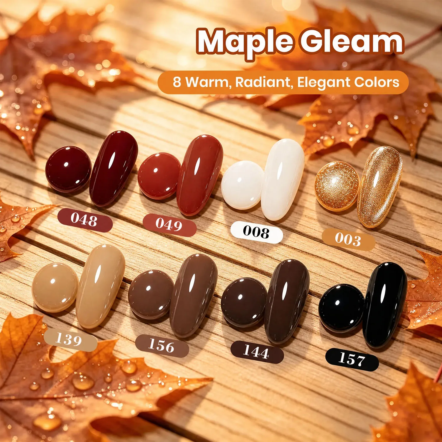Mpow 4/8Pcs Fall Winter Nail Gel Polish Set 10ml Dark Tone Color Gel Soak Off UV LED Semi Permanent Nail Art Manicure Kit