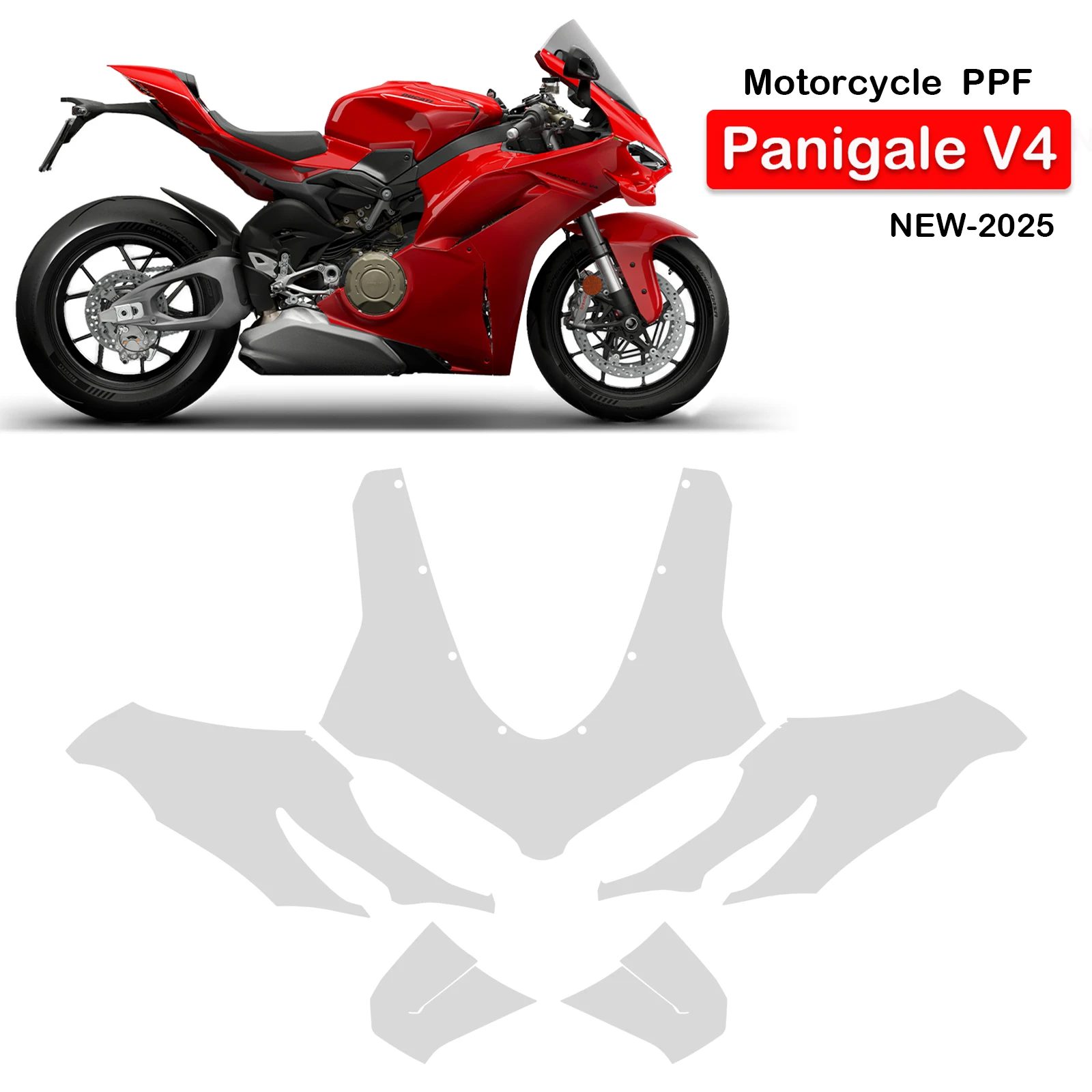 2025 For Ducati PANIGALE V4 PPF Motorcycle TPU Paint Protection Film Anti-scratch Kit Panigale V4 Fairing Protective Parts