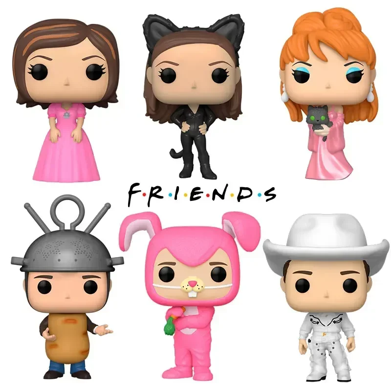 Funko American TV series POP Friends pink CHANDLER BING 1066# JOEY TRIBBIANI 1067# Vinyl Action Figures Collection Model kids