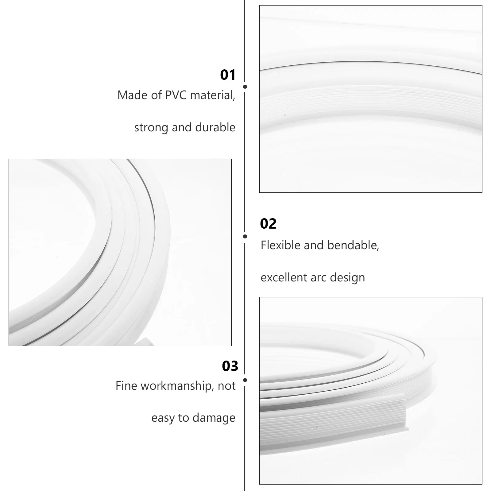 

Flexible Curtain Track PVC Steel Bay Window Balcony Ceiling Home Household Storage Curtains Rail