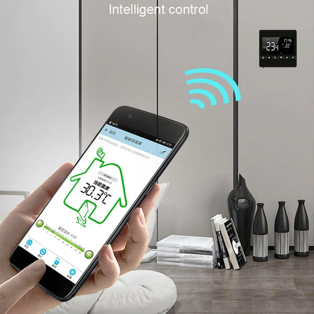 Termostato di riscaldamento intelligente Wifi Display LCD controllo vocale/regolatore di temperatura a pavimento elettrico/acqua