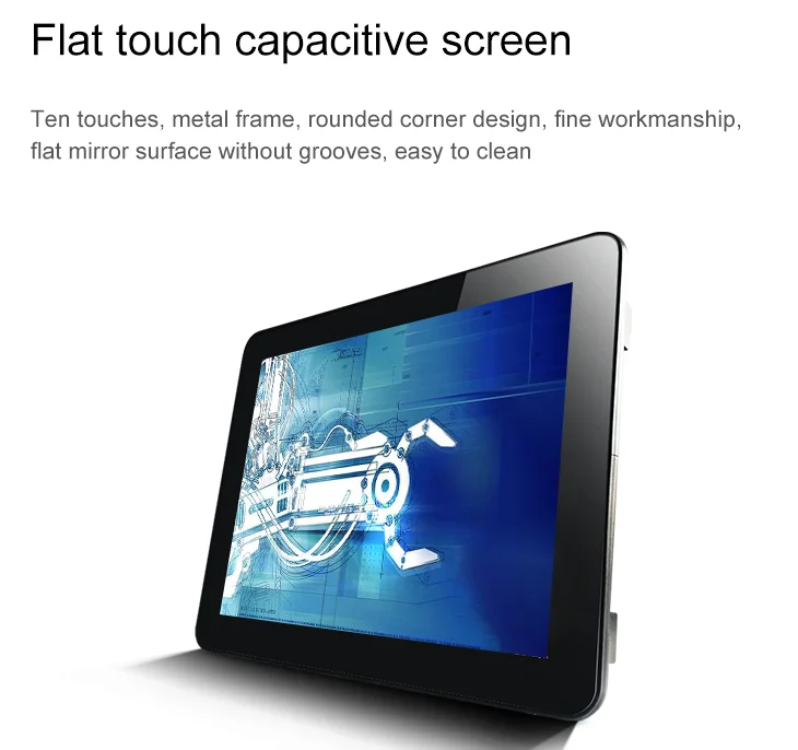 BIAOPAI 12.1 inch industrial Embedded Flat touch screen panel lcd selling price capacitive 10 point touch all in one touch pc