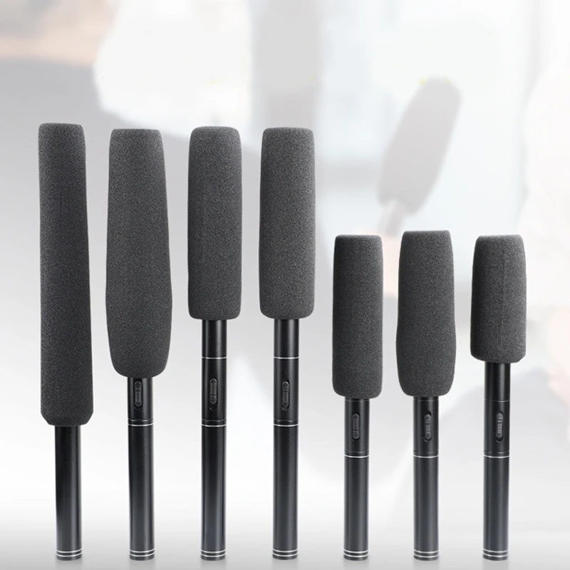 Higher Density Black Sponge Foam Microphone Windscreen Shrinkage Sponge Cover Handheld Stage Mic Windscreen - Image 2