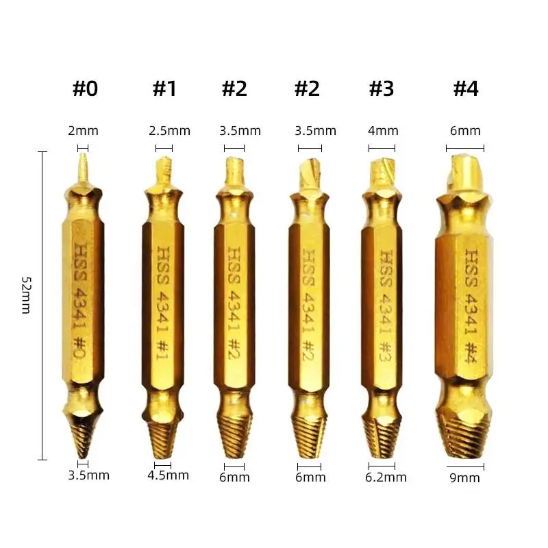 Damaged Screw Extractor Set HSS Drill Bit Stripped Broken Remover Small Easily Quickly Take Out Kit Easy Demolition Power Tools