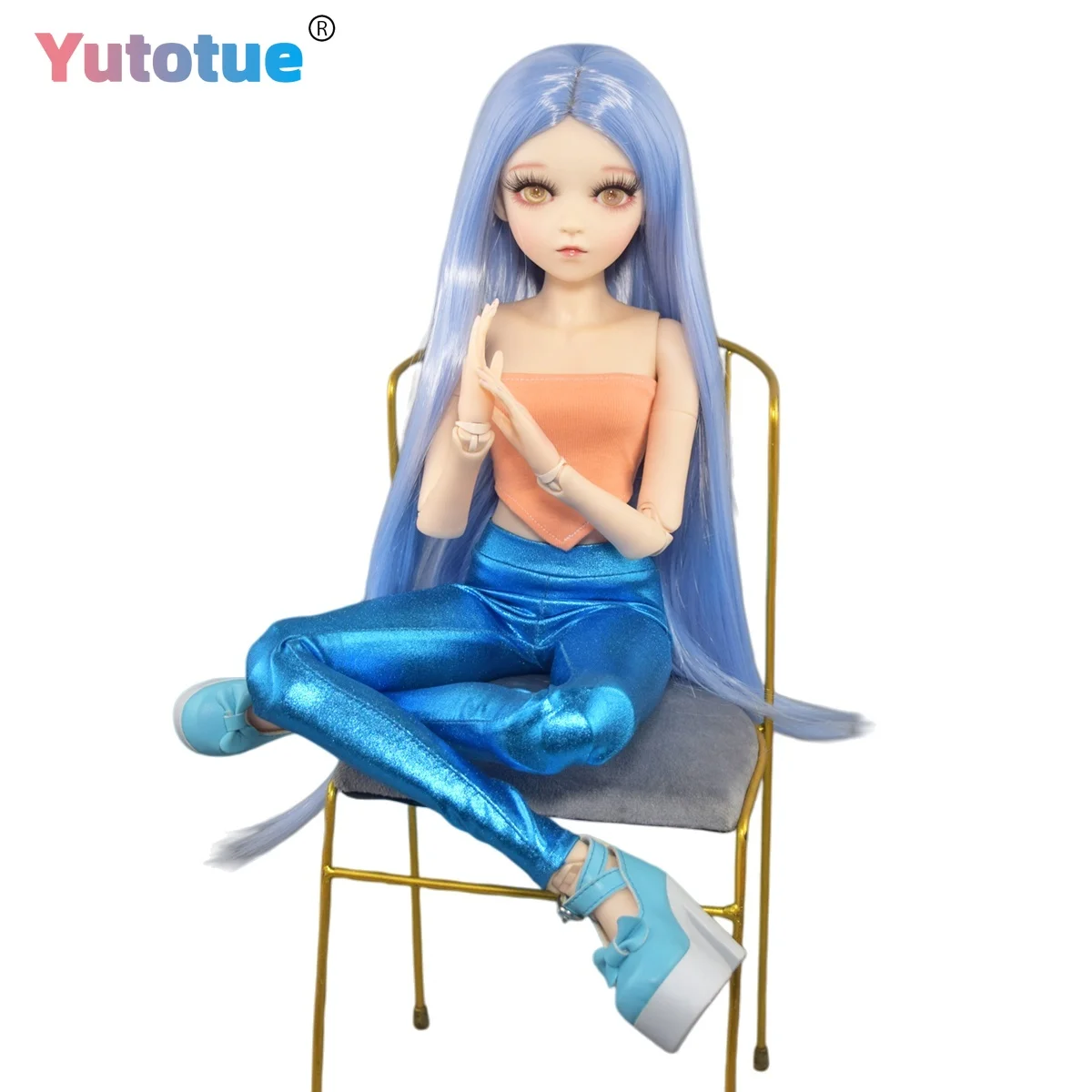 

YUTOTUE 60cm Height Fashion Doll Golden Eyes Clothes Outfits Removable 1/3 BJD Doll Toy Lifelike