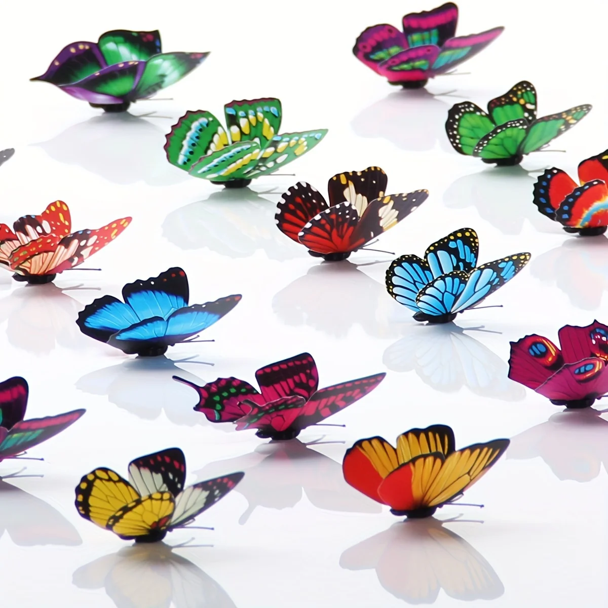 200Pcs 3D Magnetic Butterfly Wall Stickers, Removable Mural Decals for Bedroom, Wedding, Party and DIY Craft Decoration