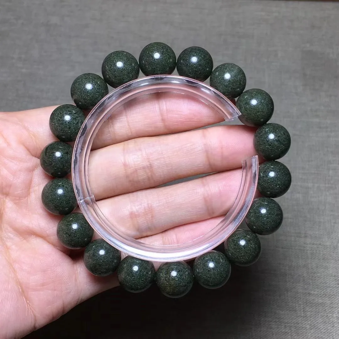 

11mm Natural Green Phantom Quartz Bracelet For Women Men Healing Luck Reiki Gift Rare Crystal Round Beads Strands Jewelry AAAAA