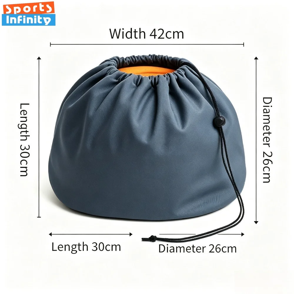 Solid Color Polyester Drawstring Bag Adjustable Cord Lightweight Sports Sack For Basketball Gym Fitness Outdoor Storage