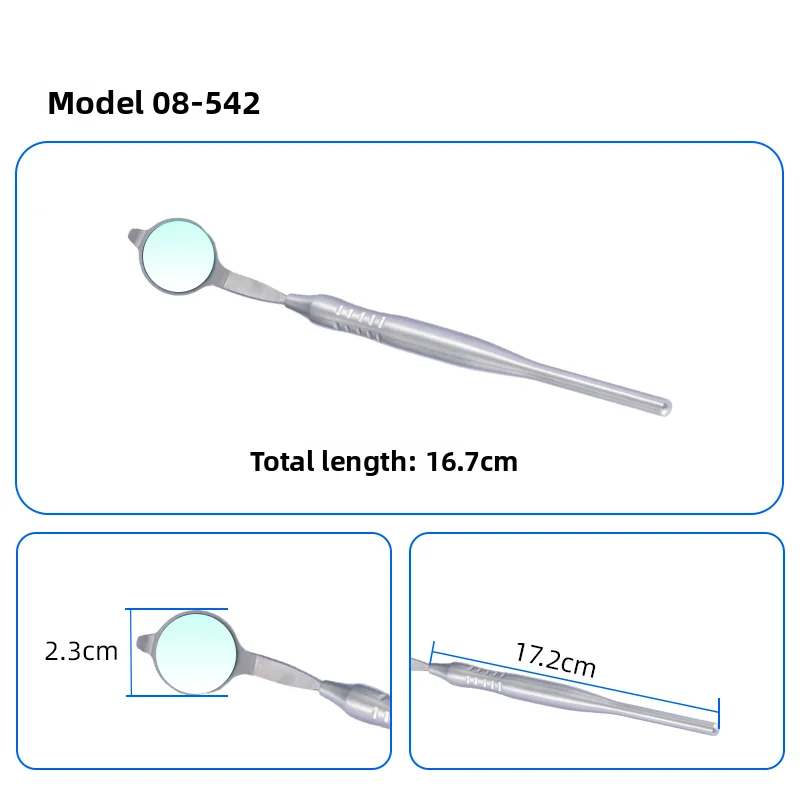 الثيران أجهزة Intl الفولاذ المقاوم للصدأ الأسنان عن طريق الفم مرآة رمش تمديد تبييض الأسنان تنظيف أداة مقبض مرآة #4