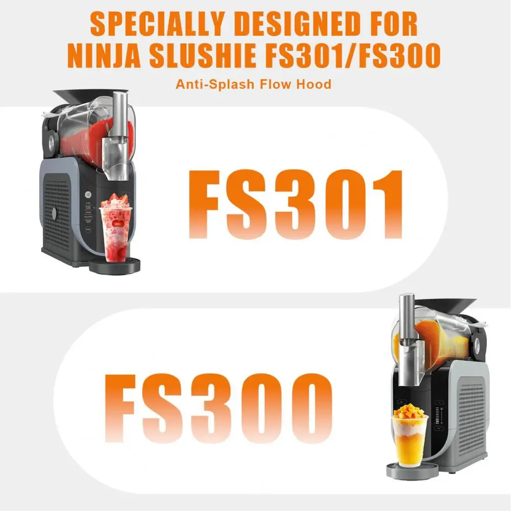 1/2 قطعة غطاء تدفق مضاد للرذاذ لآلة نينجا سلوشي FS301 FS300 غطاء دليل سائل بلاستيكي ملحقات آلة صانع السلوشي #3