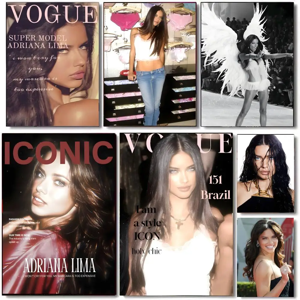 A-Adriana Lima Super Model Poster High Quality Bedroom Living Room Aesthetic Wall Decoration Painting Stickers Gift