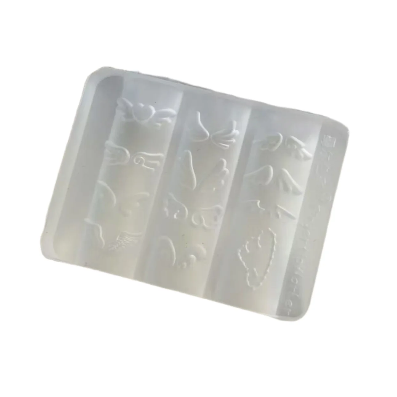 【HLS】【HB】Moule 3D en silicone pour nail art, motif rose, nœud, aile, relief rétro, design DIY, gabarits pour ongles, outil de manucure
