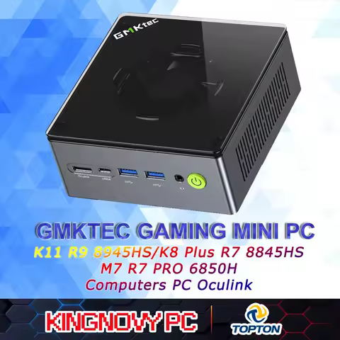 GMKtec Gaming Mini PC K11 K8 Plus M7 AMD Ryzen 9 8945HS 8845HS 6850H Computers PC Oculink WiFi 6 USB3.2 USB-C 4.0 BT5.2 DP HDMI