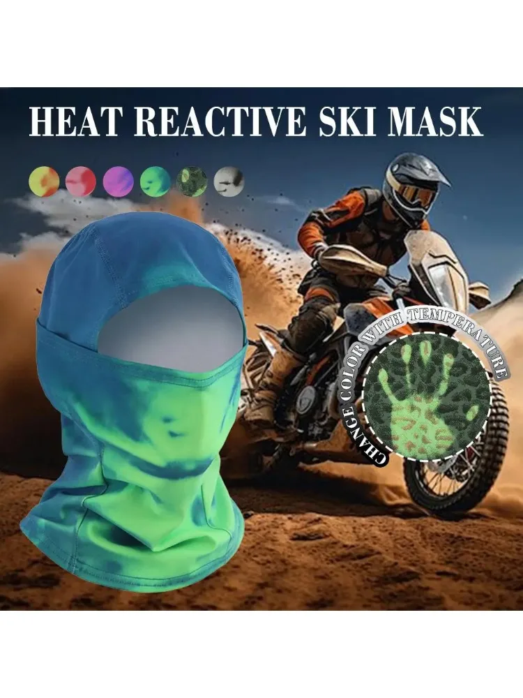 AliExpress NONE Temperature Sensitive Ski Mask Thermochromic Full Face Head Wrap Motorcycle Winter Cycling Hiking Snowboard