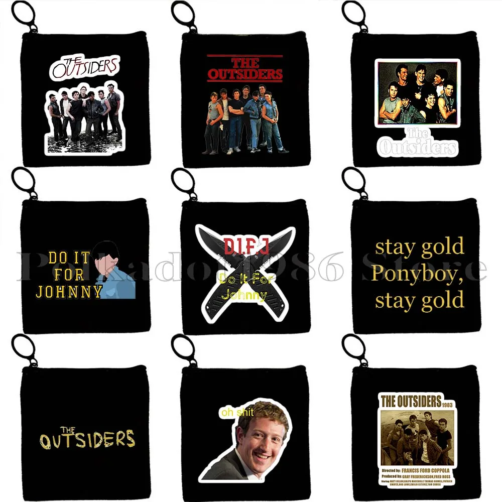 

Retro The Outsiders Movie Classic Film Greaser Boys Stay Gold Horse Ponyboy Gifts Key Coin Purse Bag Card Small Wallet Pouch