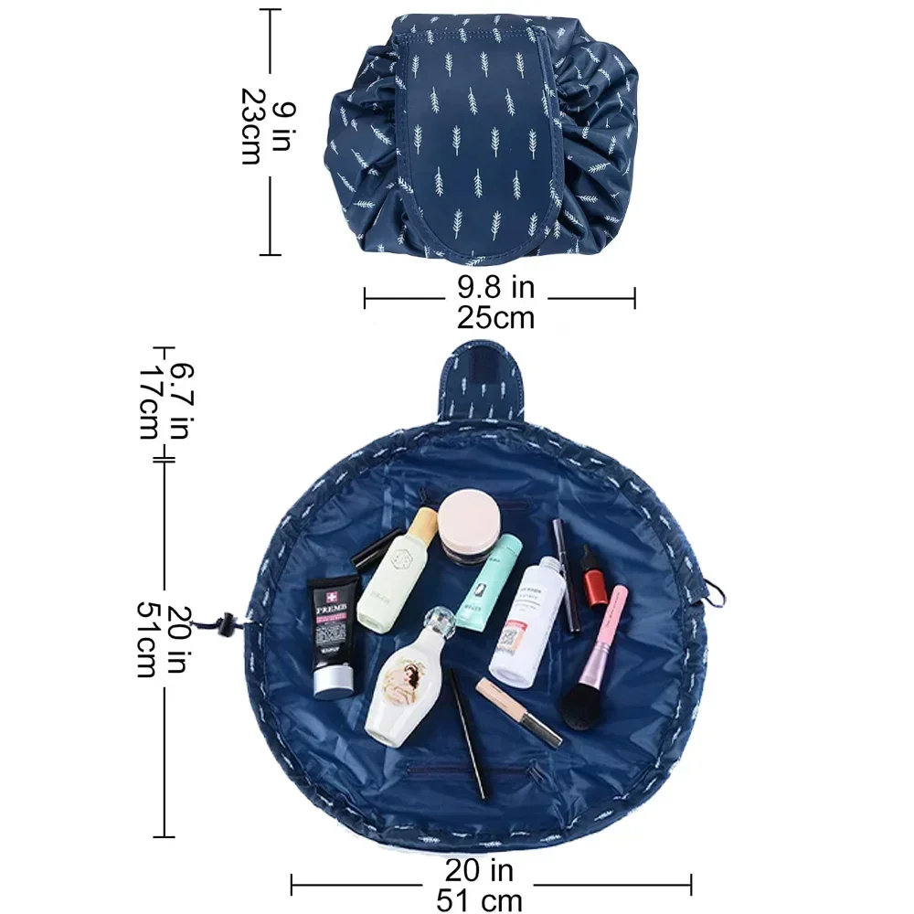 Woman Toilet Bag Cosmetic Bag Drawstring Makeup Bags for Travel Astronaut Letter Print Series Portable Cosmetic Organizer Pouch