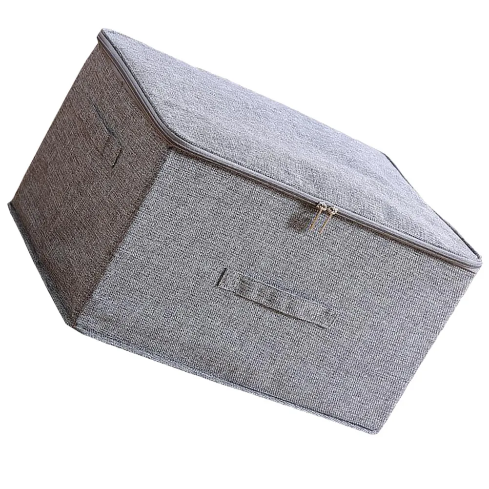 

Closet Storage Bin Fabric Storage Box with Handles Clothes Organizer Foldable Container for Bedroom Blankets Sheets
