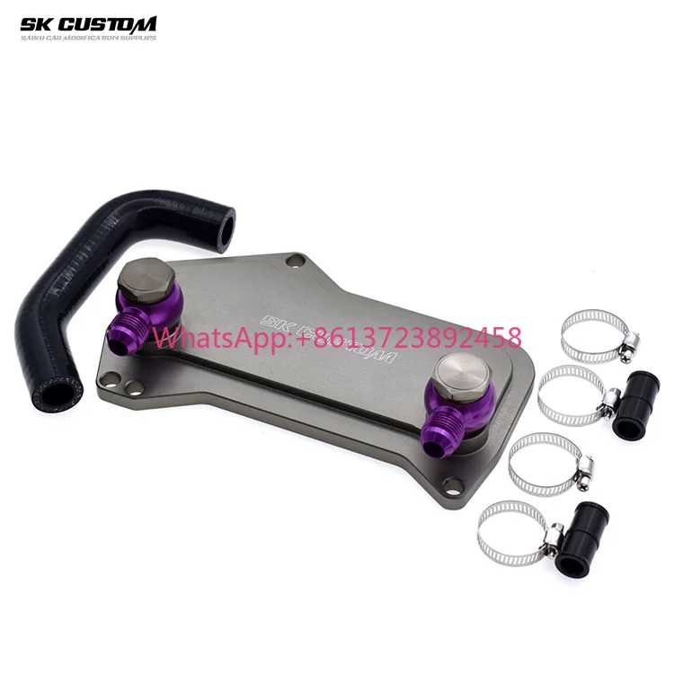 Aluminum Gearbox Oil Filter Sandwich Plate for Vw  7 Speed DQ300 DQ381 DQ500 Transmission Oil Cooler