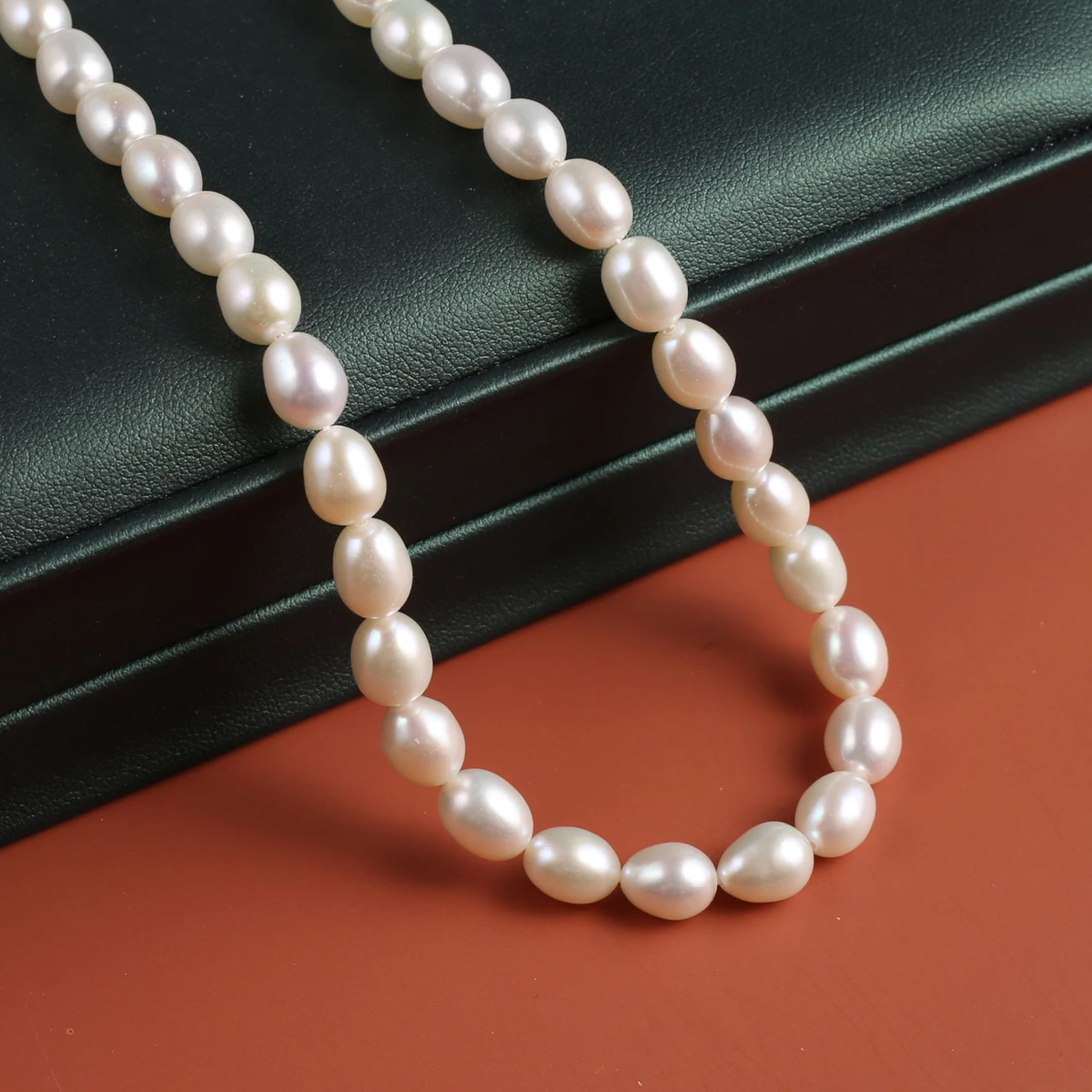 Natural Pearl Rice-Shaped Beads Exquisite Shape Elegant Appearance for DIY Jewelry Making Handmade Bracelet Necklace Length 36cm
