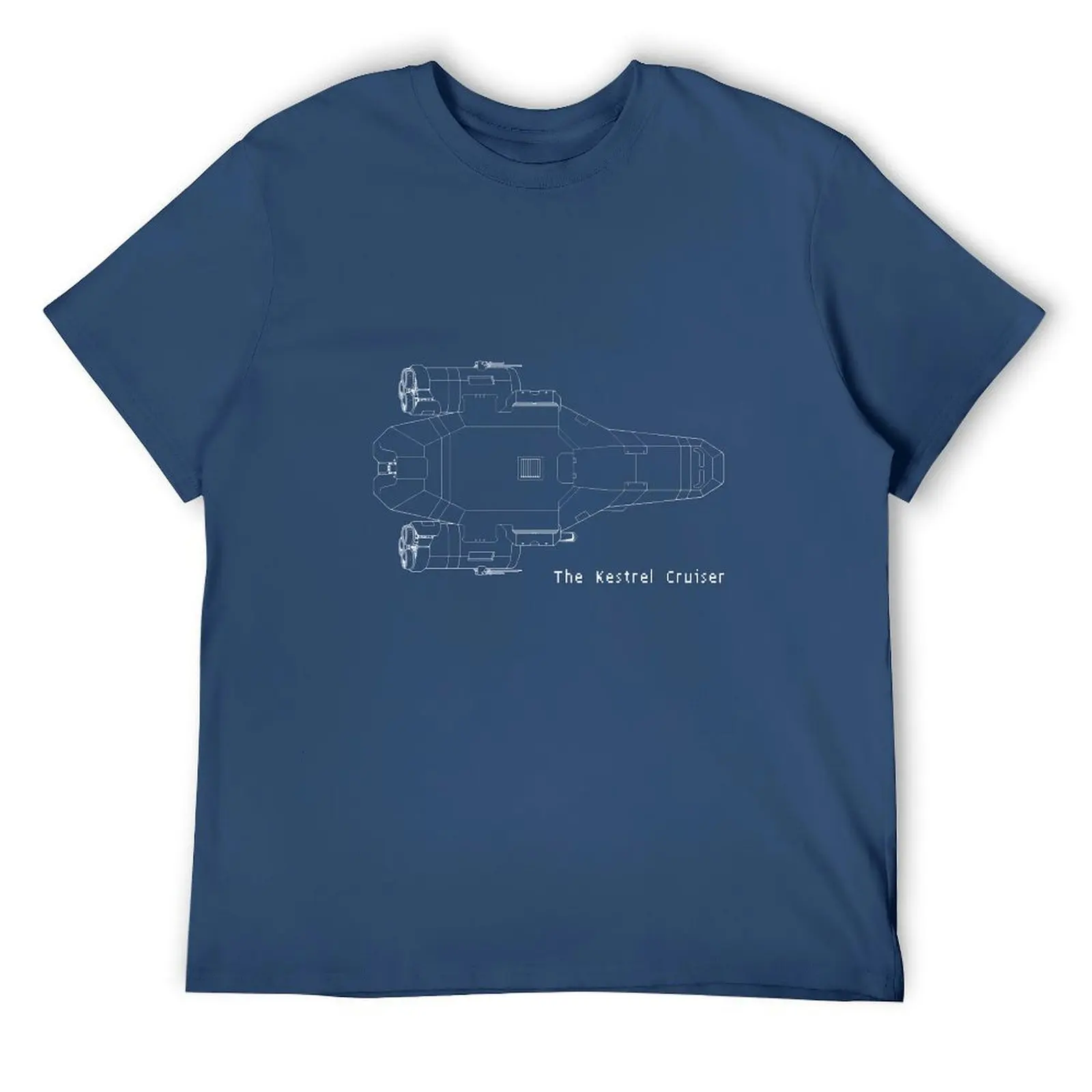 FTL: The Kestrel Cruiser Blueprints T-Shirt vintage oversizeds mens workout shirts