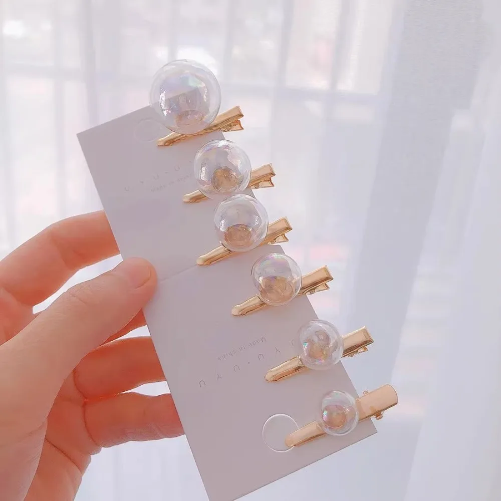 

6PCS Soap Bubble Bubble Hairpins Transparent Shiny Crystal Bubble Hairpin Headwear Hair Decoration Bubble Hair Clips Girls