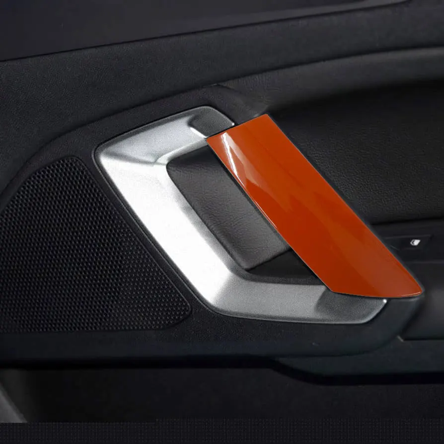 2 قطعة مقابض باب السيارة إطار الكسوة الديكور غطاء مشرق التصحيح لبيجو جديد 408 308 308S الداخلية اكسسوارات #3