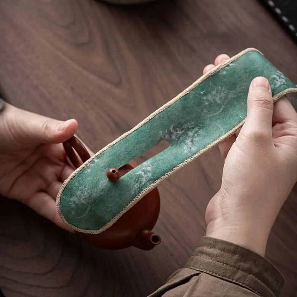Fashion Suede Tea Set Protective Cover Bump-proof Anti-Drop Teapot Carrying Cover Chinese Style Tea Accessories Travel