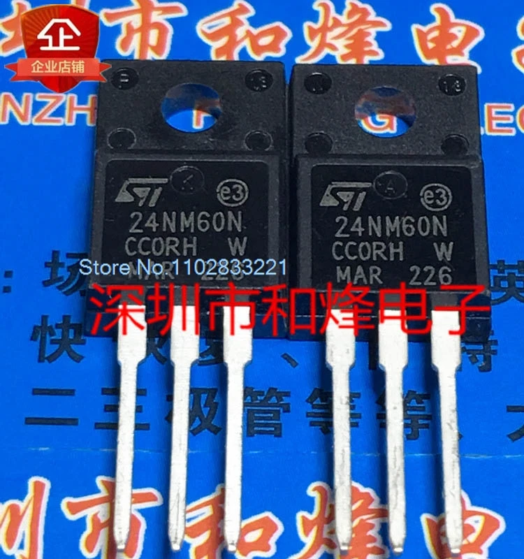 

(5 шт./партия) 24NM60N STF24NM60N TO-220F 600V 24A