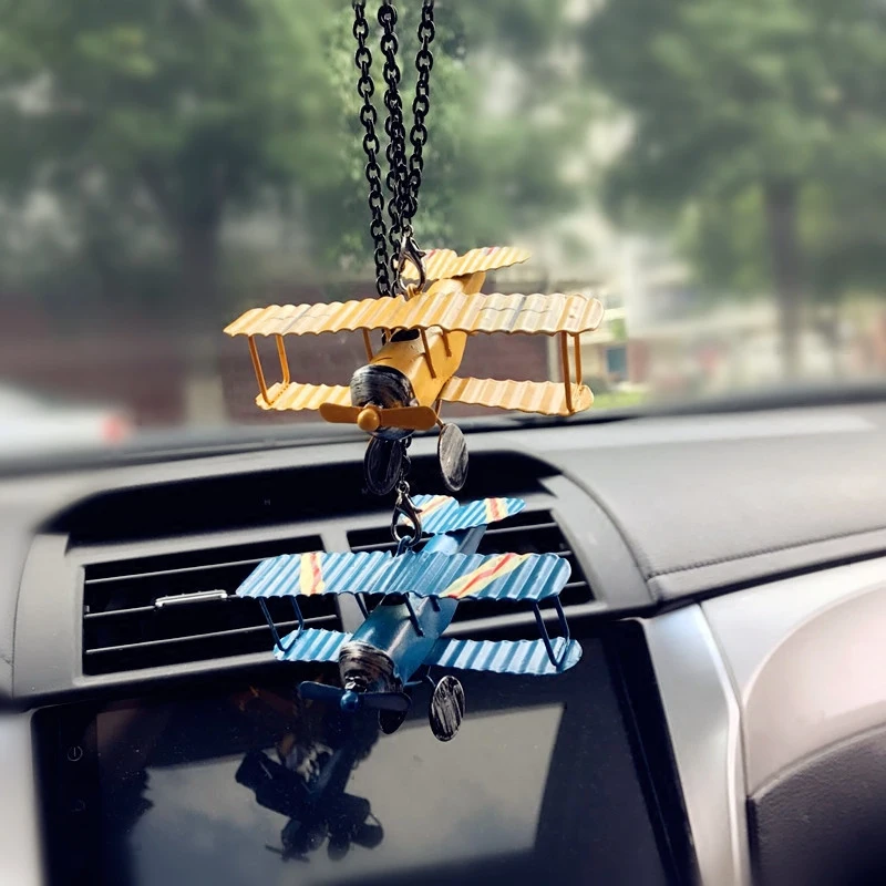 Classic Car Pendant Hanging Metal Plane Car Interior Ornaments Decoration Rear View Mirror Accessories For Car Ornament