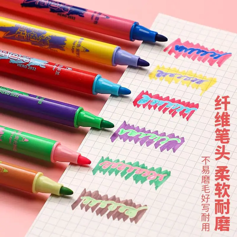 12 Dual Tip Colors Highlighters Set of 6 Dual Tone Highlighters Assorted Colors Versatile Chisel Tip Highlighter Markers Note