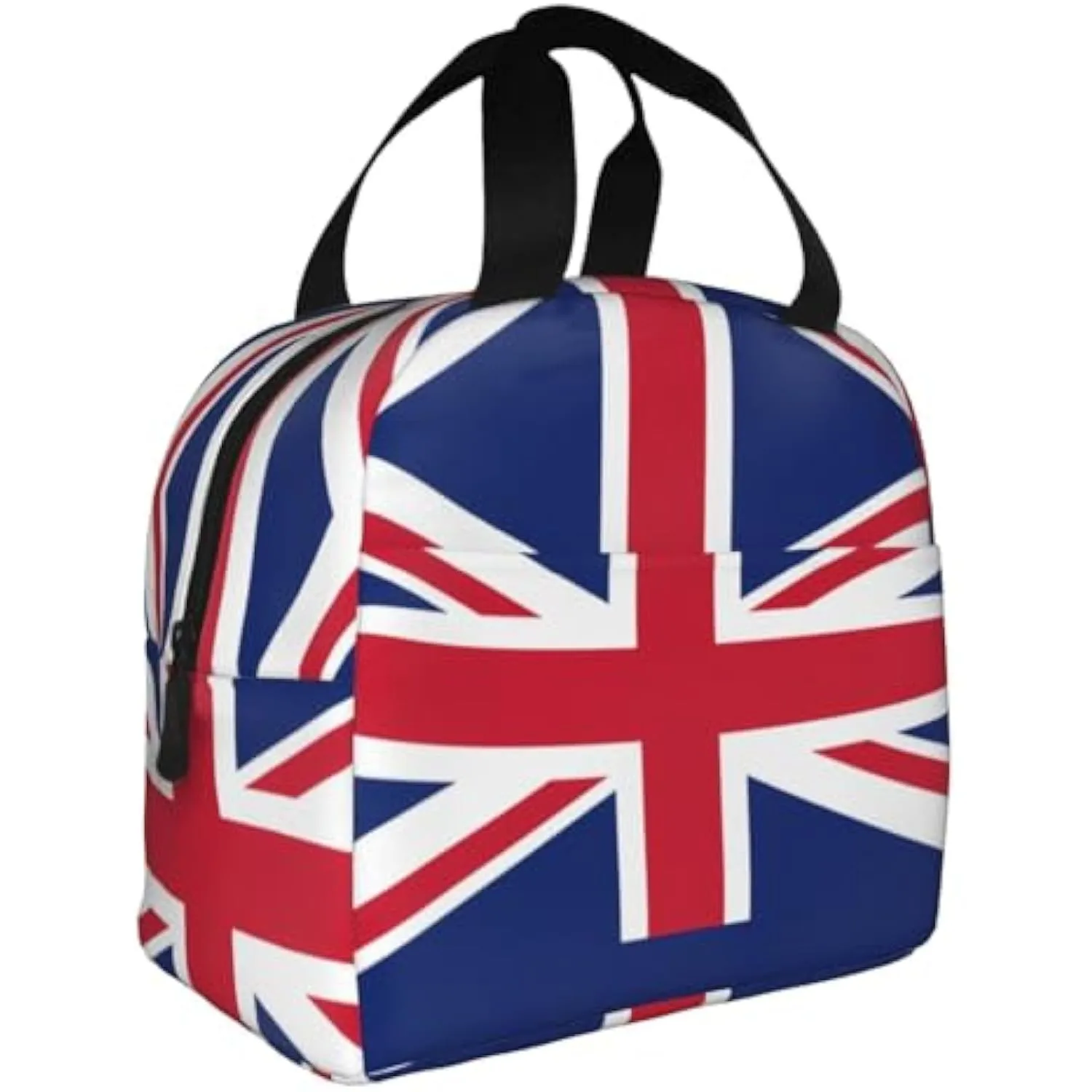 Union Jack Print Insulated Lunch Bag Portable Reusable Lunch Box for Adults Work Picnic Travel
