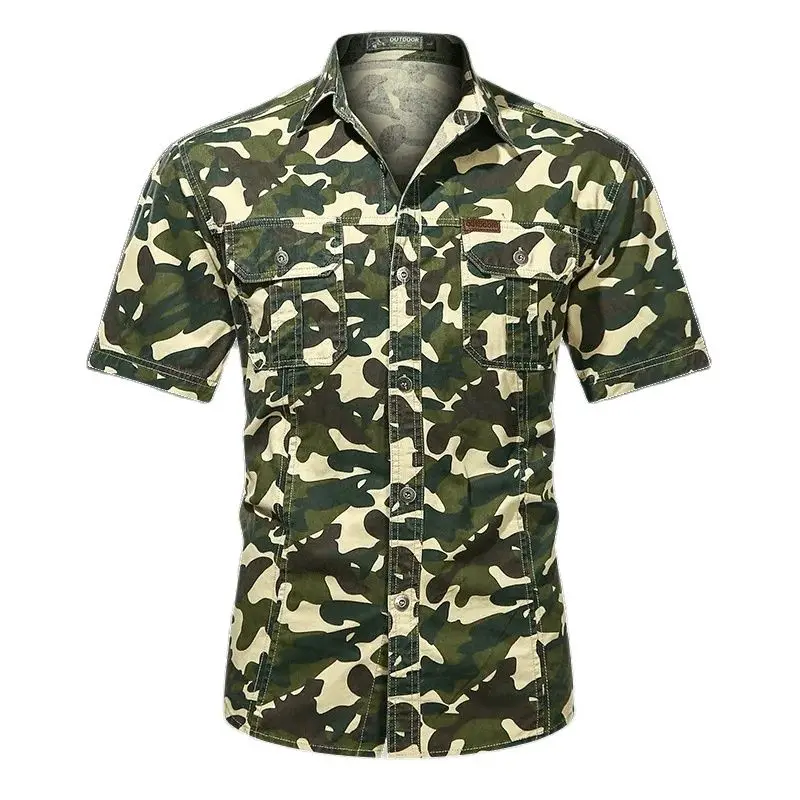 

Vintage Camouflage Shirts For Mens Short Sleeve Tops 3d Shirts Outdoor Sports Oversized Summer Apparel 5XL Male Hunting Clothing