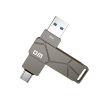 DM PD198 USB-C 3.2 Flash Drive 64GB/128GB/256GB/512GB - Dual Port (Type-C & USB-A) Memory Stick for Smartphones, Computers, Tabl