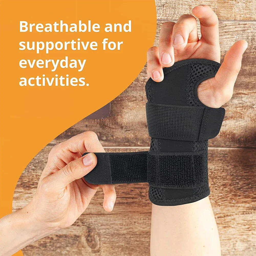 1Pcs Carpal Tunnel Wrist Brace for Women and Men - Wrist Splint for Hand and Wrist Support and Tendonitis Arthritis Pain Relief