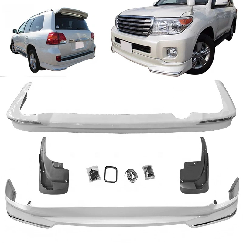 High Quality Gloss Chrome Front And Rear Bumper Lips Styling Upgrade Exterior Mod Accessories Fit 2012 Large Off-Road SUV