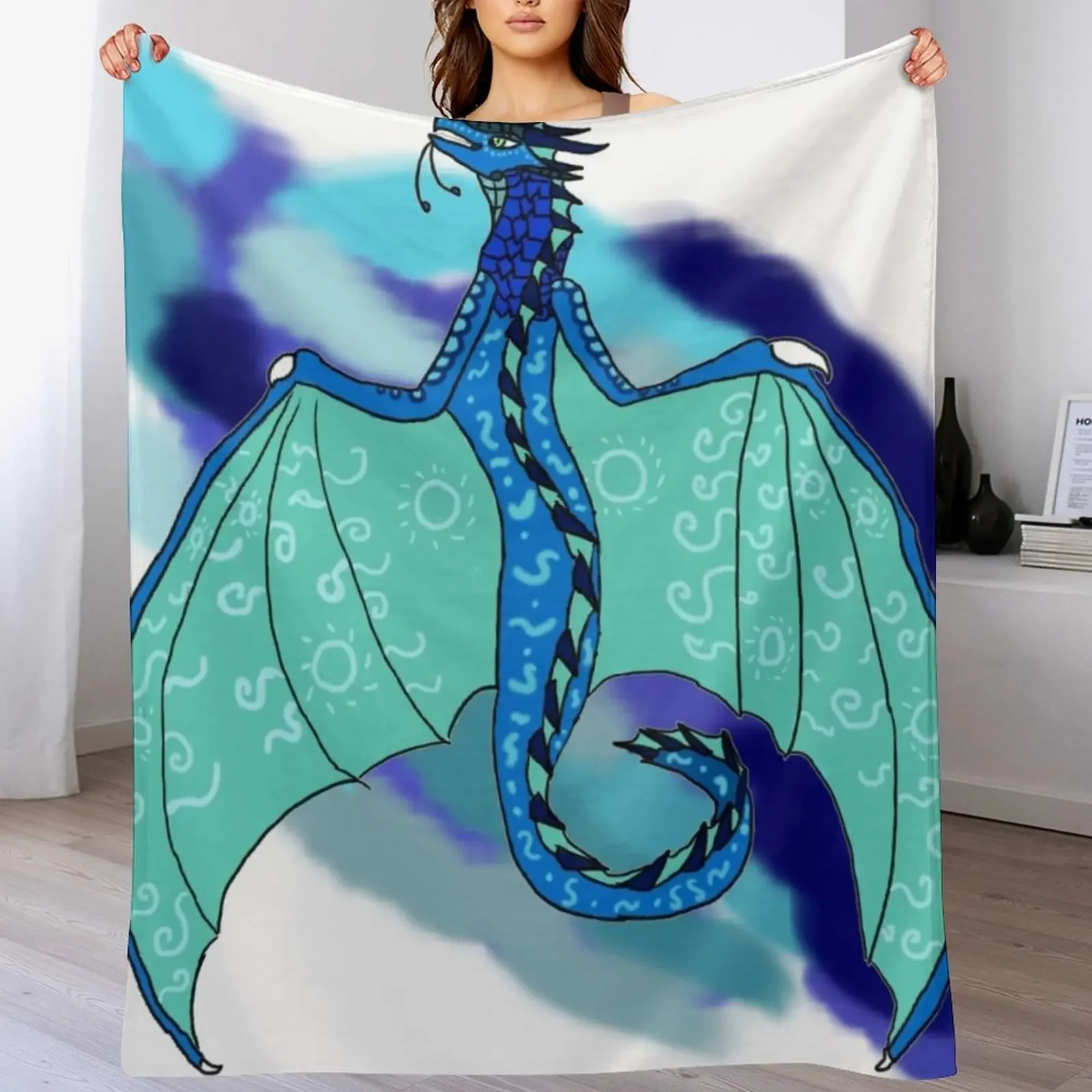 Tsunami Fullbody Throw Blanket Retros Moving Multi-Purpose Thermal Blankets