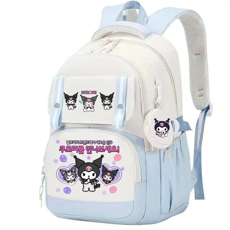 Cartoon Kuromi Backpack for Boy Girl Back to school Rucksack School Student Teenager Book Bags Women Kawaii Mochila Escolar