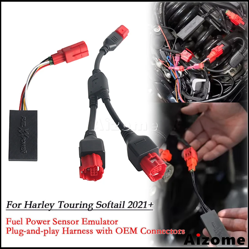 ECU Warning Light Eliminator Harness Module Solve Open‑Pipe Torque Exhaust Upgrade For Harley 3‑Sensor Touring Softail 2021‑Up