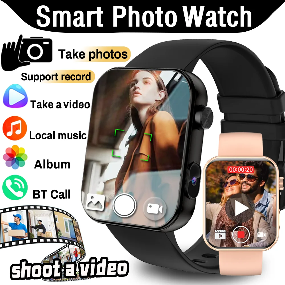 

For Huawei Smart Watch Women Men Camera Take Photo Record Video Heart rate Outdoor Sport Waterproof BT Call Smartwatch Lady Gift