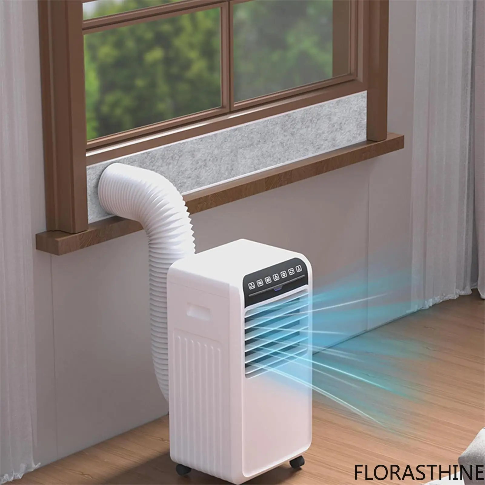 Portable Air Conditioner Window Kit AC Side Panels Vent Insulation Kit Home Basement Garage Bedroom Living Room