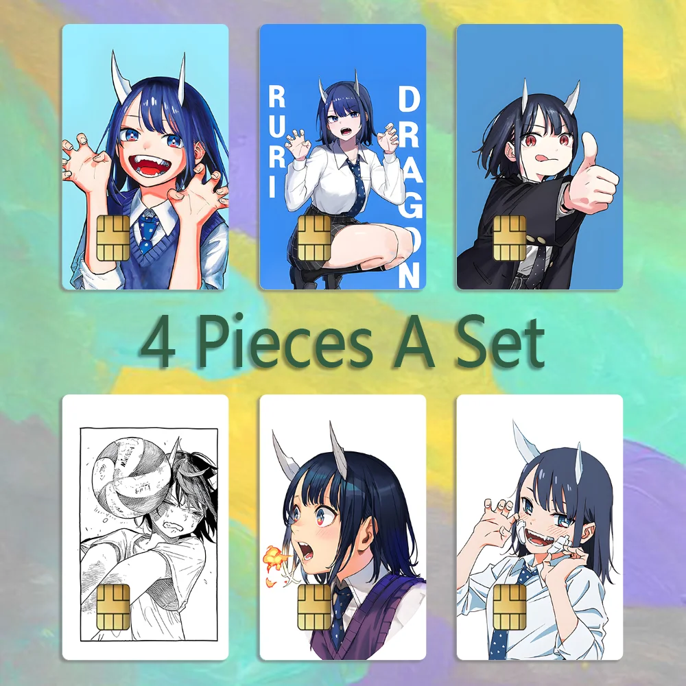

Anime Ruri Dragon Card Stickers Credit Visa Debit Bank Charge Card Bus Metro Waterproof Sticker Decal Decoration