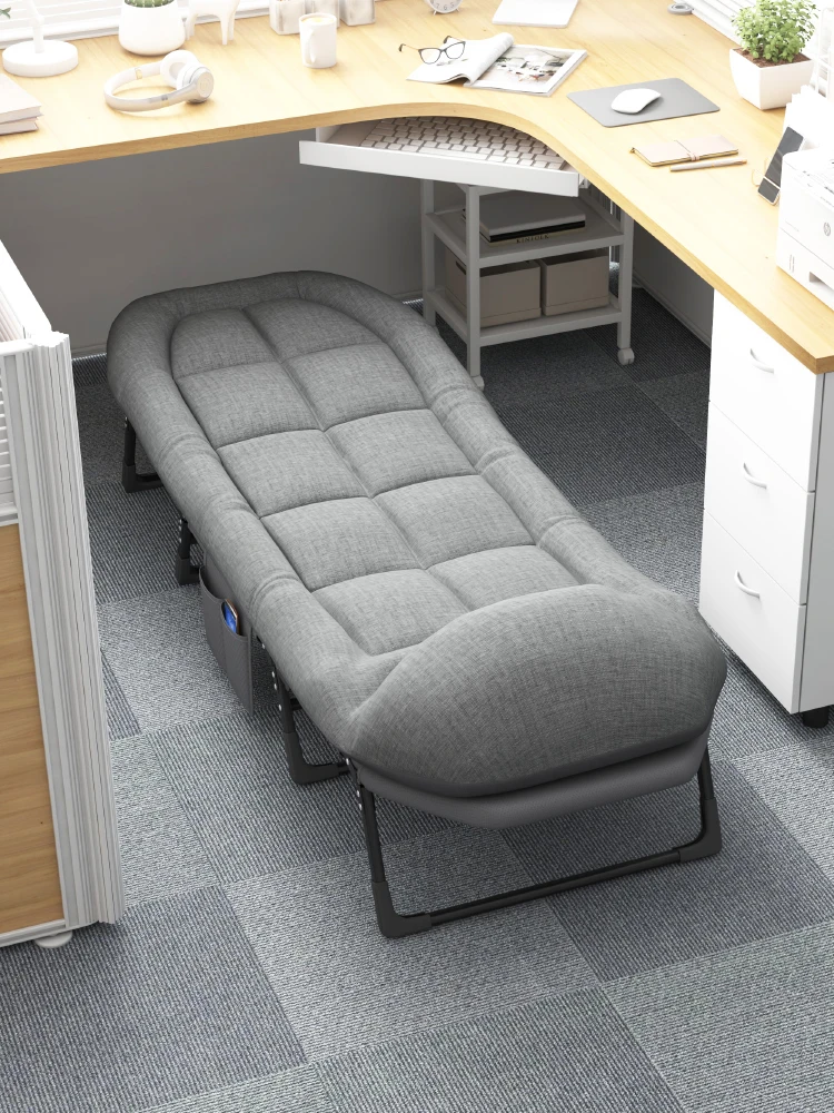 Folding bed for lunch break, single bed, office nap tool, household simple lounge chair, outdoor portable companion