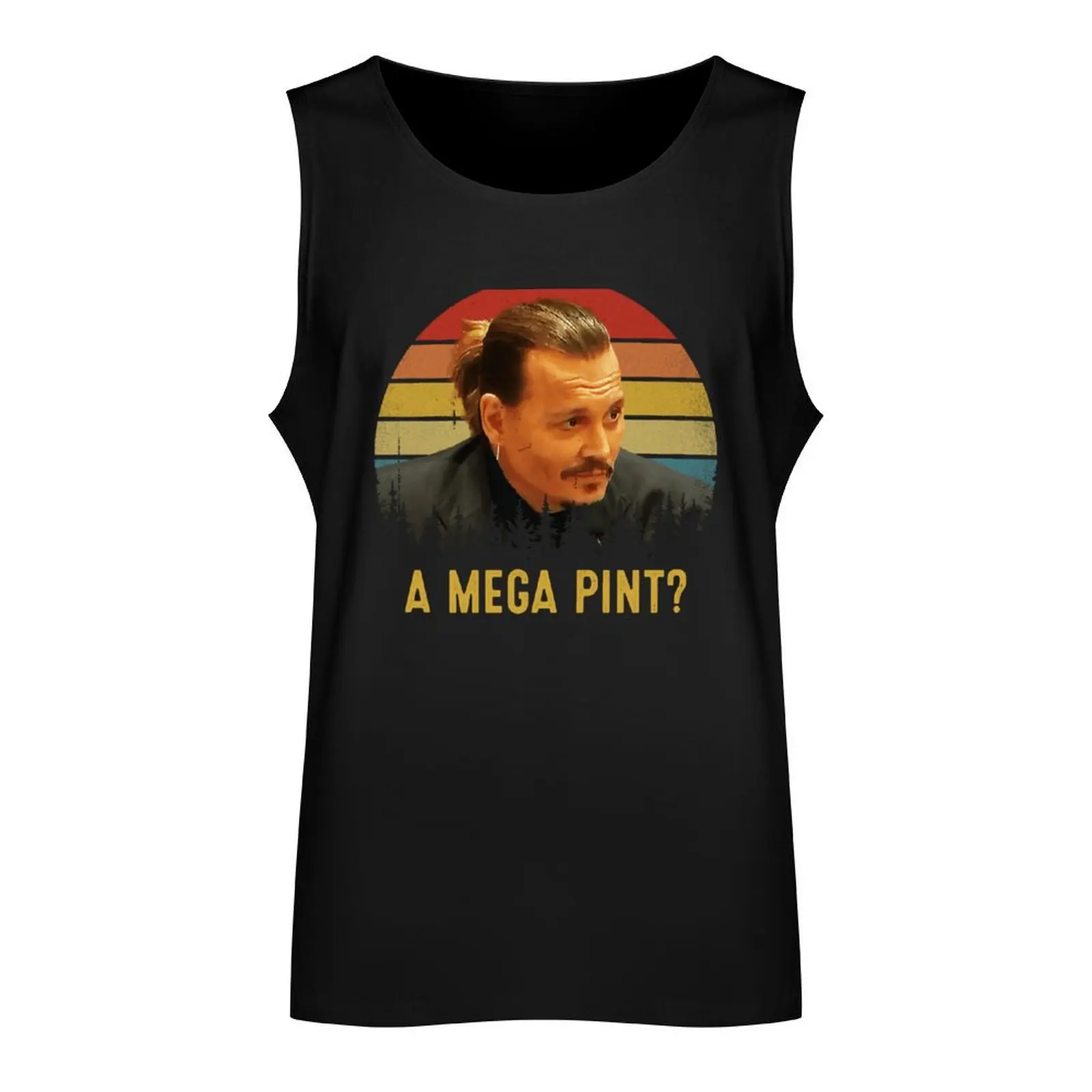 A Mega Pint Funny Johnny Depp Tank Top T-shirts men vest men Men's cotton t-shirt